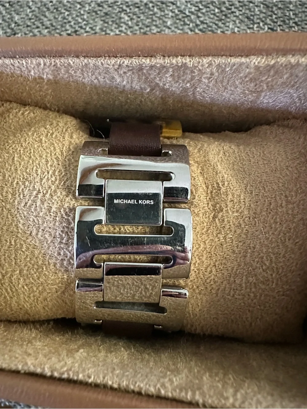 Michael Kors Tortoiseshell Bracelet Watch with Brown Dial